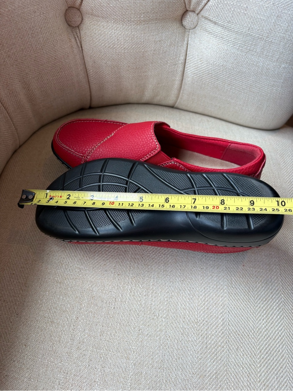 Geoleleph Red Comfort Loafers Women’s Size 7.5 Slip-On Walking Shoes - Picture 8 of 13